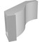Ekena Millwork 3-in. W x 6-in. D x 6-in. H Baker Architectural Grade PVC Knee Brace BRCP03X06X06BKR - alternate 2